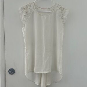 Chic Cream Lace Women's Blouse